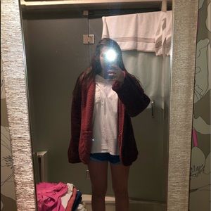 Pink and Purple Reversible Sherpa Hoodie